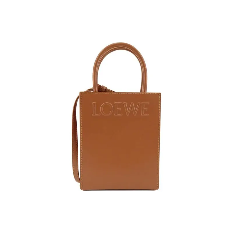 LOEWE Smooth Calf Leather Tote Bag, Shopping Bag, Handbag Regular Women's Brown-1