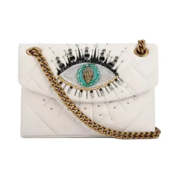Kurt Geiger London Lambskin Shoulder Bag, Crossbody Bag Mini Women's Bone