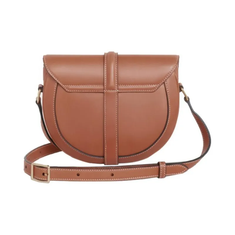 CELINE 16 Fabric Cow Leather Patchwork Handbag Shoulder Bags Small Size Unisex Natural Color & Brown Umber-3