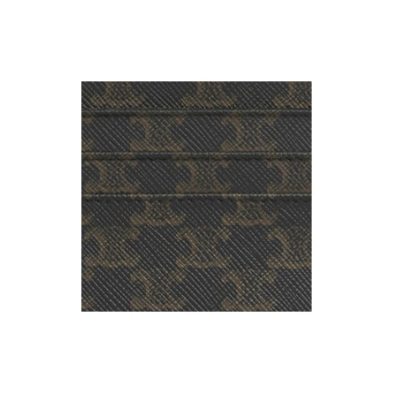 CELINE Canvas Coin Purses Card Holders Men's Black-4