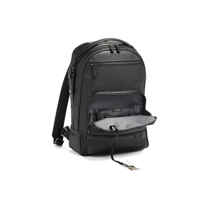 TUMI Harrison Leather Backpack Double Shoulder Regular Men's Black-1