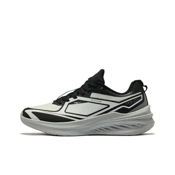 Erke Cushioning Breathable Low-Top Running Shoes Men's White Dew Gray Jet Black