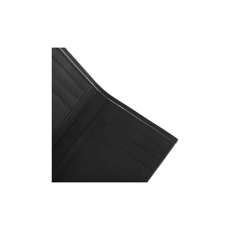 Valentino Calfskin Genuine Leather Card Holder Wallet Unisex Black-4