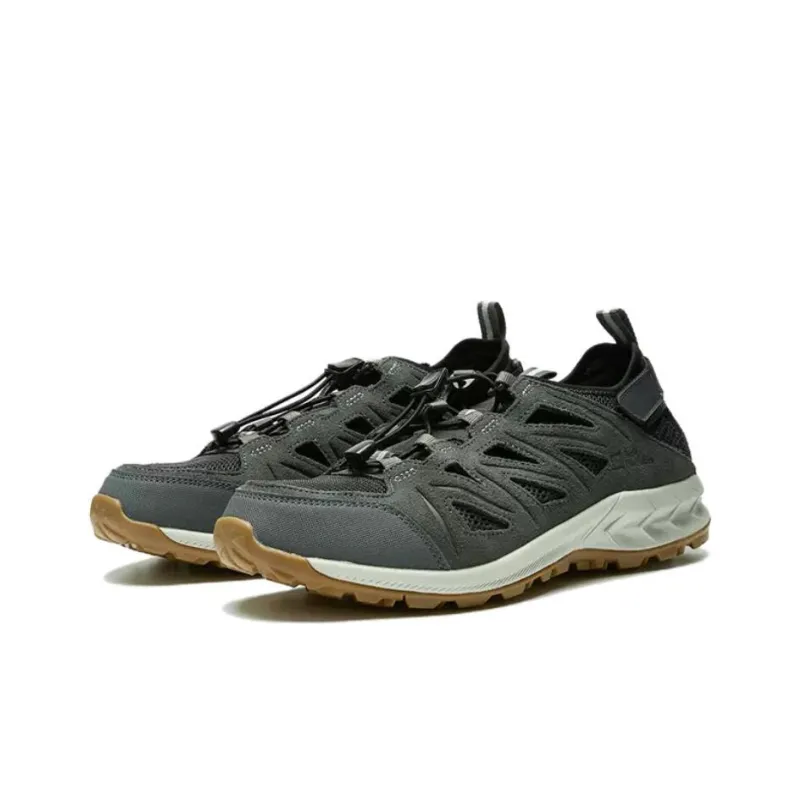 Jack Wolfskin Anti Slip Wear Resistant Low Top Hiking Shoes Men's Gray-2