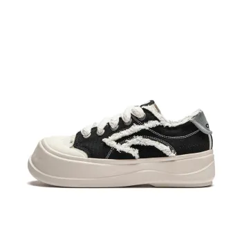 Disney X LINING Honey Platform Casual Shoes Women's Low Top Black/Ecru