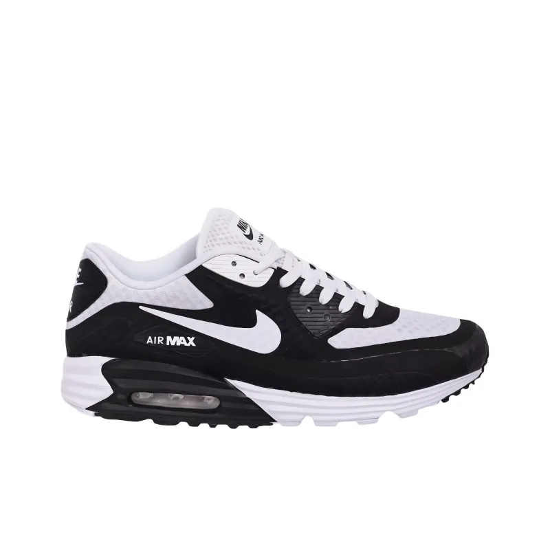 Nike Air Max Lunar Low Top Running Shoes Men's Black White-1