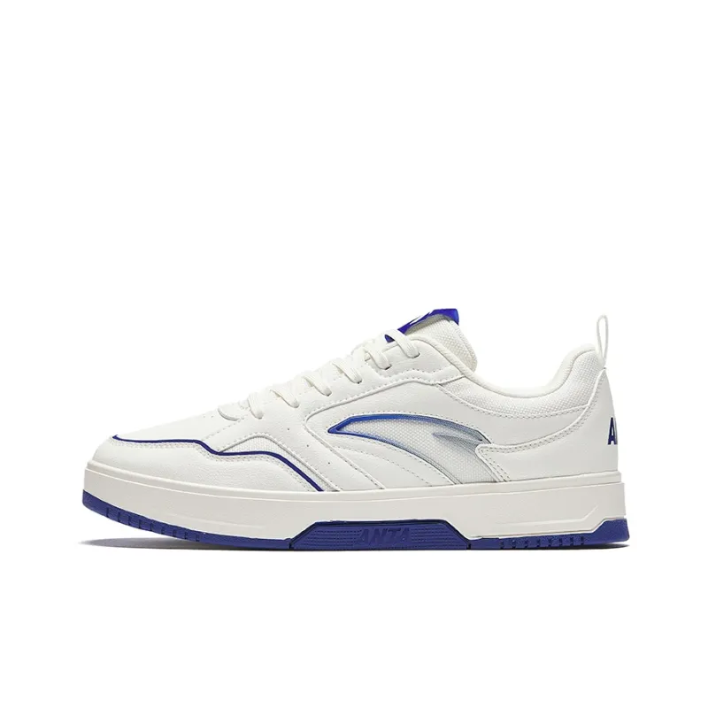 Anta Lightweight White Sneakers Height Increasing Lightweight Low-Top Skateboard Shoes Men's Sky Blue-0