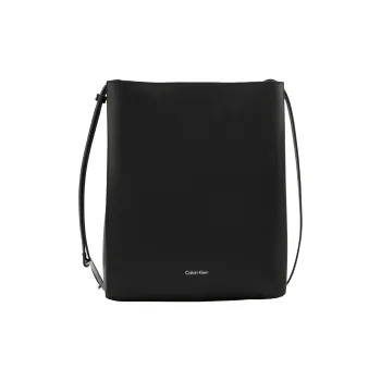 CALVIN KLEIN Cow Leather Square Bag Shopping Paper Bag Crossbody Bag Women's Space Black