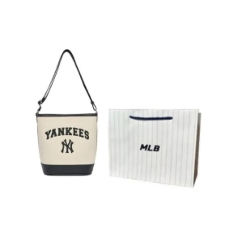 MLB Cotton Bucket Bags Crossbody Bag Shoulder Bag Unisex Black/White-3