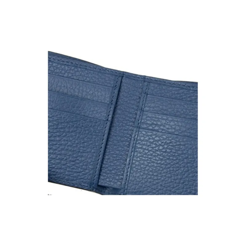 GUCCI Interlocked Gg Bifold Wallet 6 Card Slot Black/Blue-3