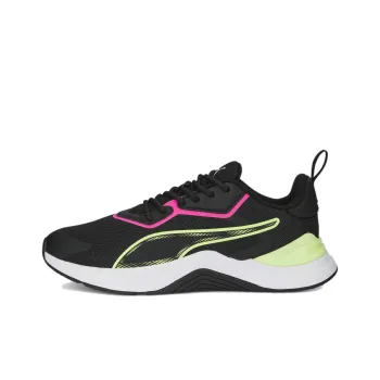 PUMA Infusion Slip-Resistant Low-Top Training Shoes Women's Black Pink Yellow