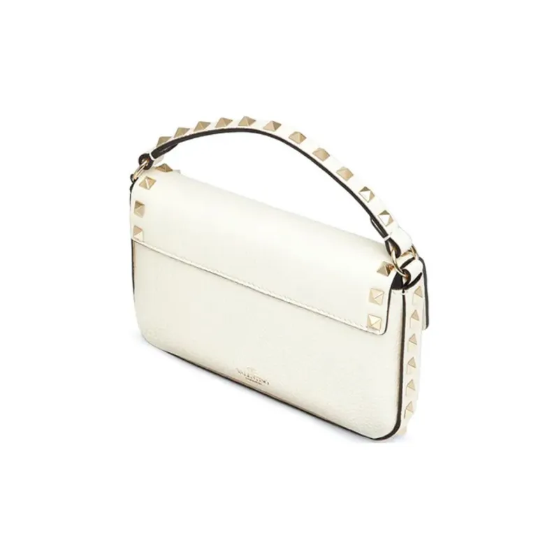 Valentino Calfskin Crossbody Bag, Shoulder Bag Women's White-2