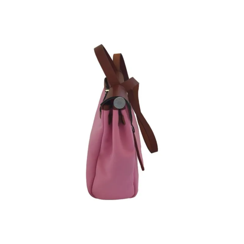 HERMES Herbag Zip Canvas Bag, Handbag, Shoulder Bag, Crossbody Bag Women's Pink-2