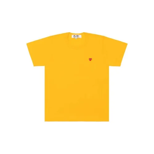 CDG Play T-Shirts Unisex Yellow