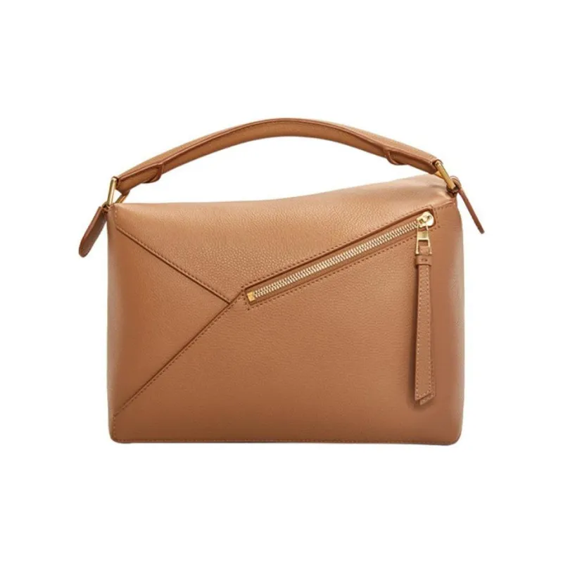 LOEWE Puzzle Soft Grain Calfskin Puzzle Bag, Shoulder Bag, Crossbody Bag, Handbag Regular Women's Caramel-3