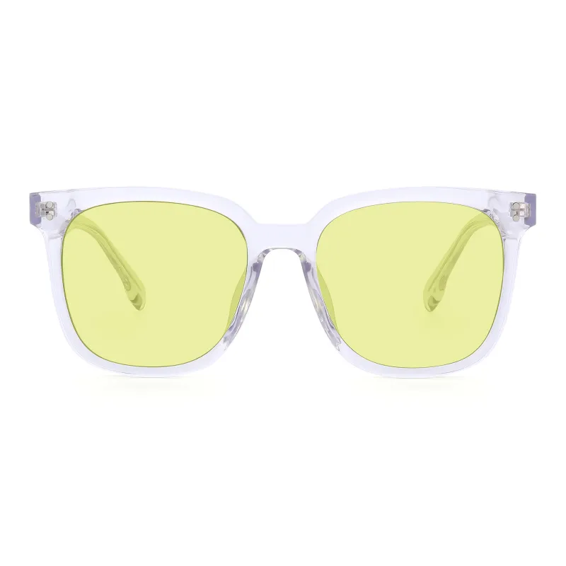 PULAIS Plate Frame Square Sunglasses Unisex Multicolor-4