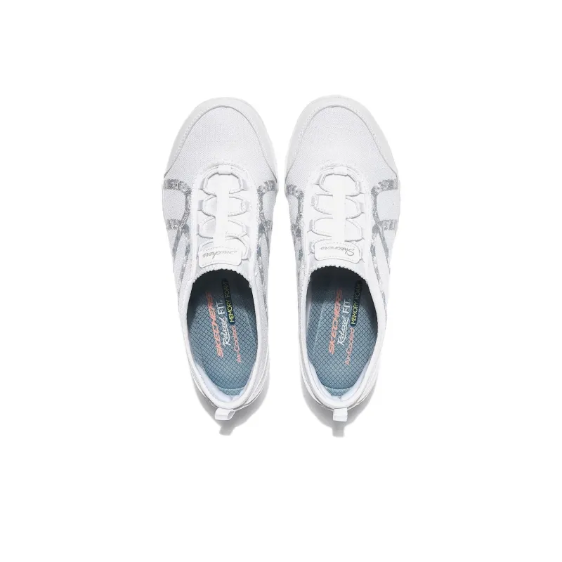 Skechers Breathe-Easy Cushioning Wear-Resistant Low-Top Casual Shoes Women's White-3