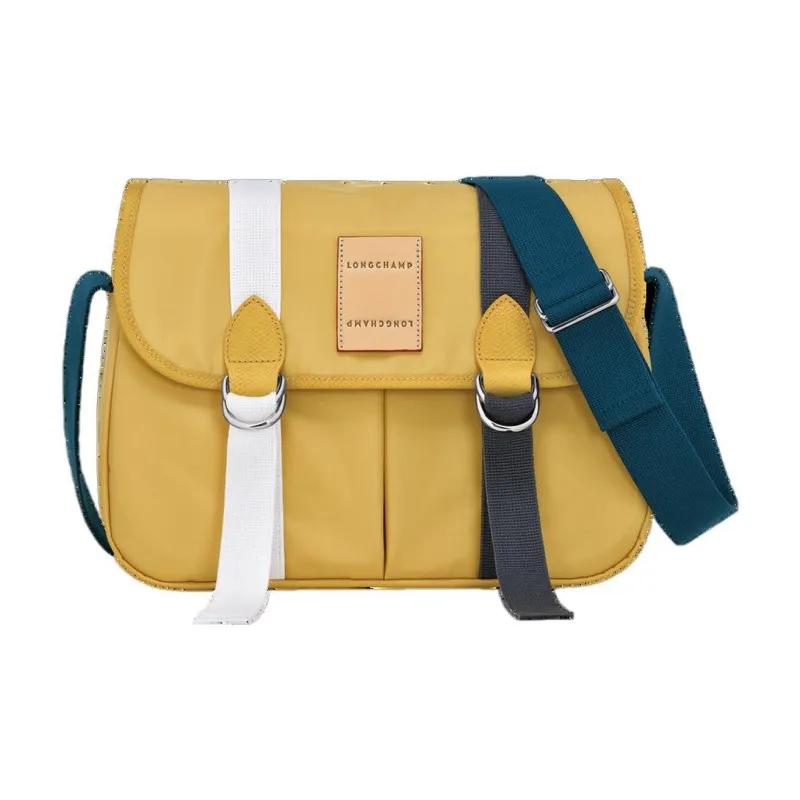 LONGCHAMP Le Pliage Re-play Canvas One Shoulder Canvas Bag Crossbody Bags Large Size Women's Corn Color-1