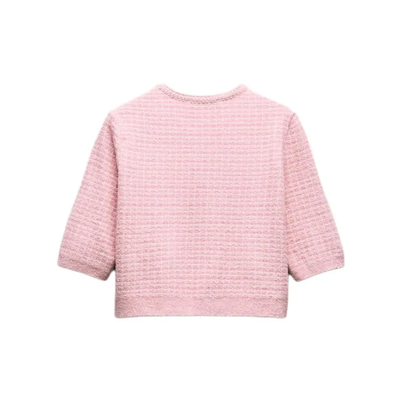 ZARA Knitwear Women's Pink/White-1