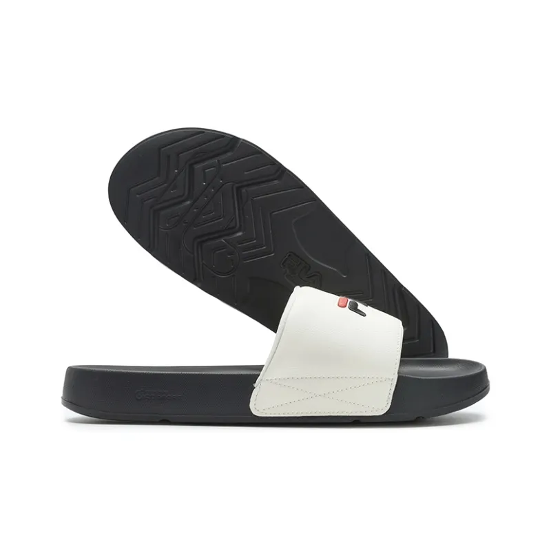 FILA DRIFTER Slip Resistant Abrasion Resistant Slide Slippers Men's Antique White-4