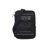 VERSACE JEANS COUTURE Nylon Shoulder Bag Crossbody Bag Small Size Men's Black Gray Color