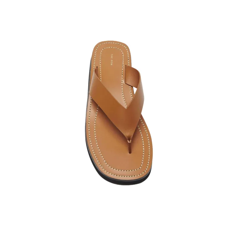 THE ROW Leather Flip Flops-3