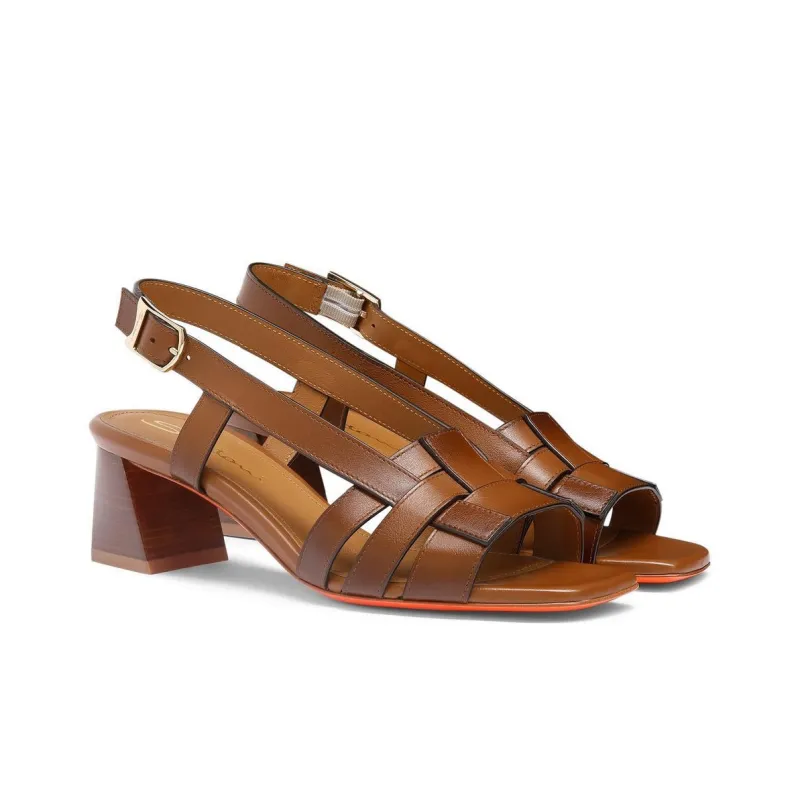 Santoni Venere 85mm Leather Sandals-2