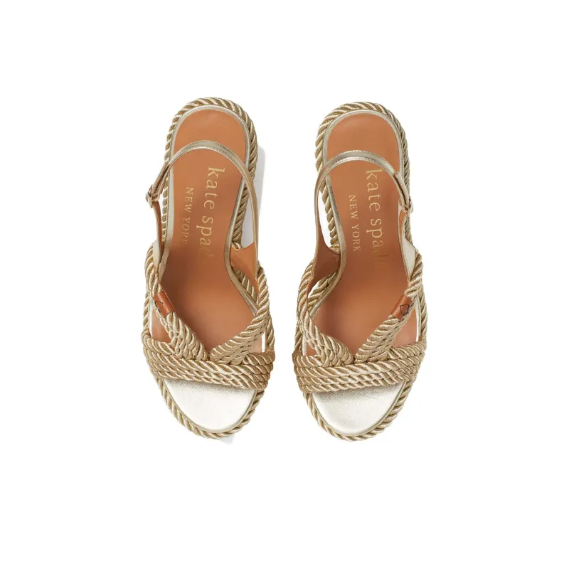 Kate Spade Strap Sandals 10cm Women's Gold-3
