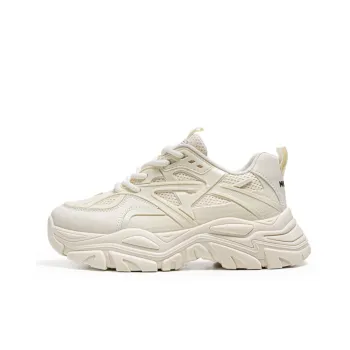 Medd Chunky Sneakers Unisex Low Top White/Black/Beige