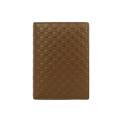 GUCCI Leather Wallet Regular Men's Brown