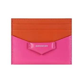 Givenchy Antigona Calfskin Card Holder Women's Neon Pink