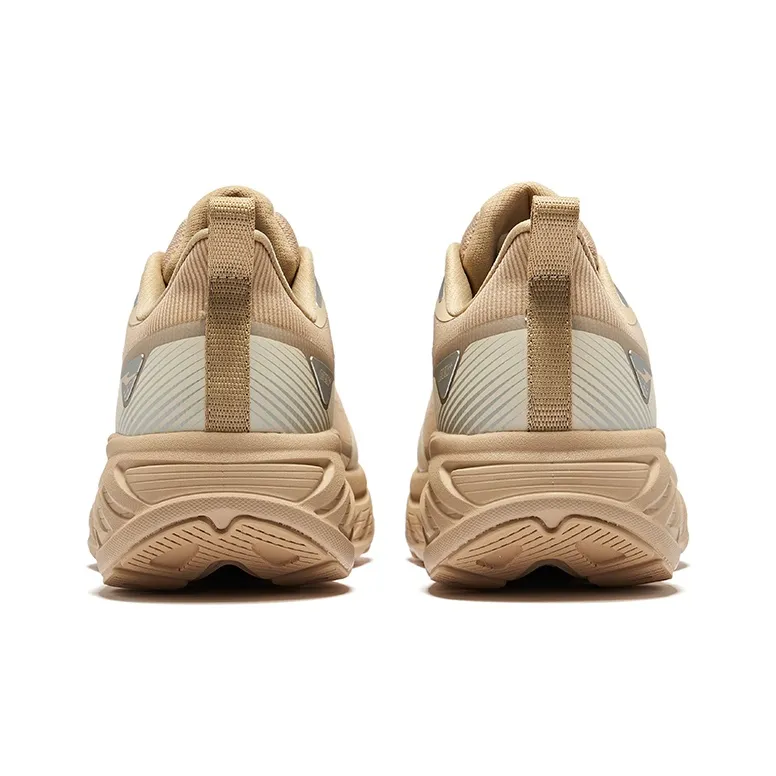 Erke Durable Breathable Low Top Running Shoes Men's Oat Warm Linen-3