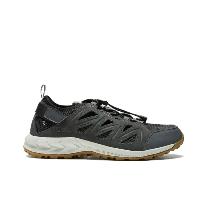 Jack Wolfskin Anti Slip Wear Resistant Low Top Hiking Shoes Men's Gray-1