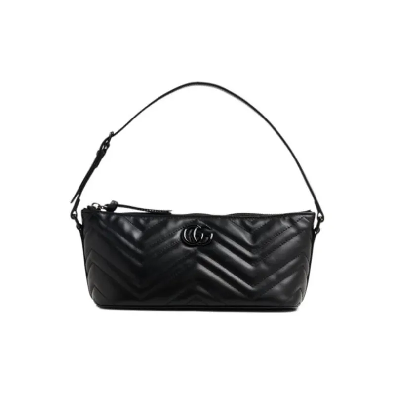 GUCCI GG Marmont Leather Handbag, Shoulder Bag Women's Black-1