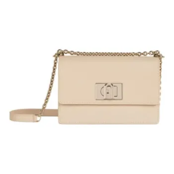 Furla Leather Chain Bag, Crossbody Bag Mini Women's Light Pink