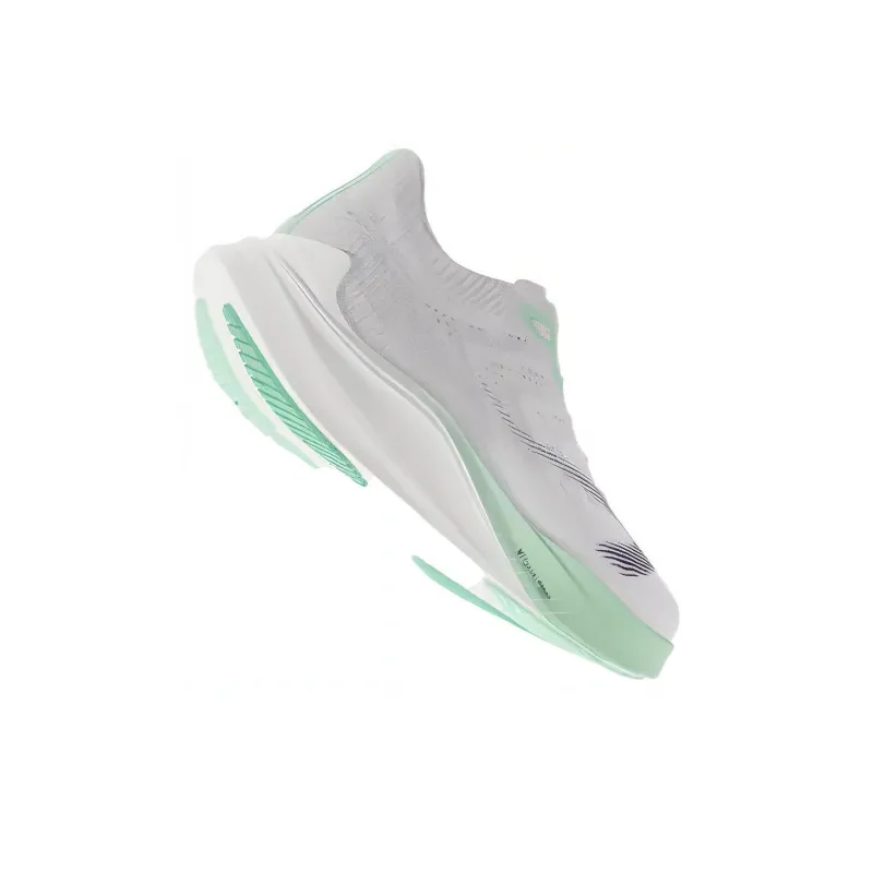 DECATHLON Durable Breathable Low Top Running Shoes Women's White Green-2