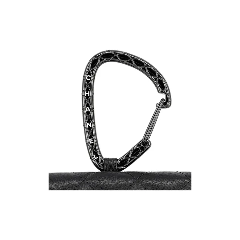 CHANEL Sheepskin Card Holder, Coin Purse Women's Black-4