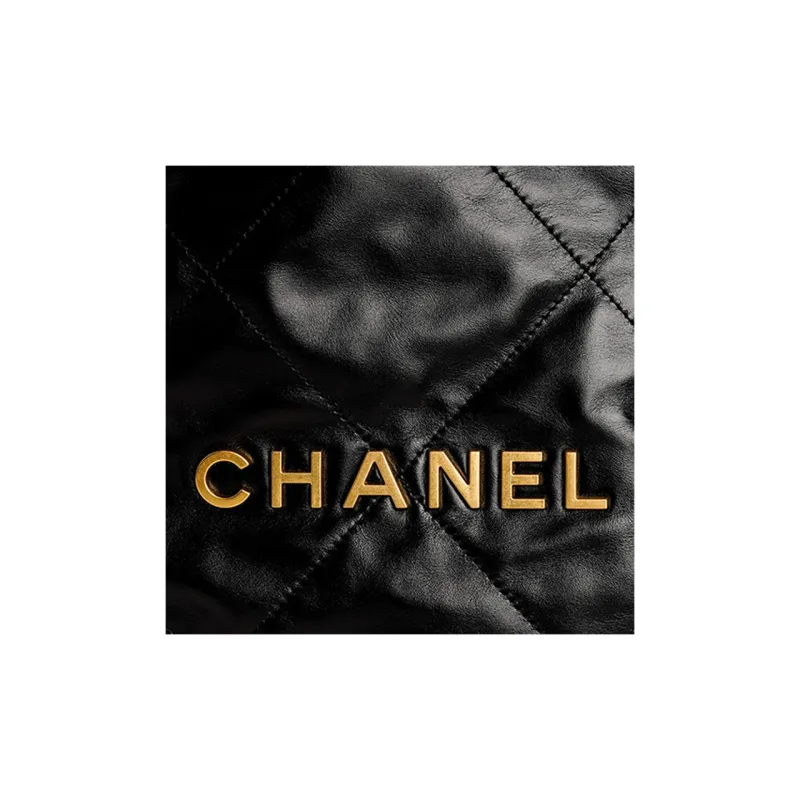 CHANEL 22Bag Bright Calfskin Backpack Trumpets Women's Black-4