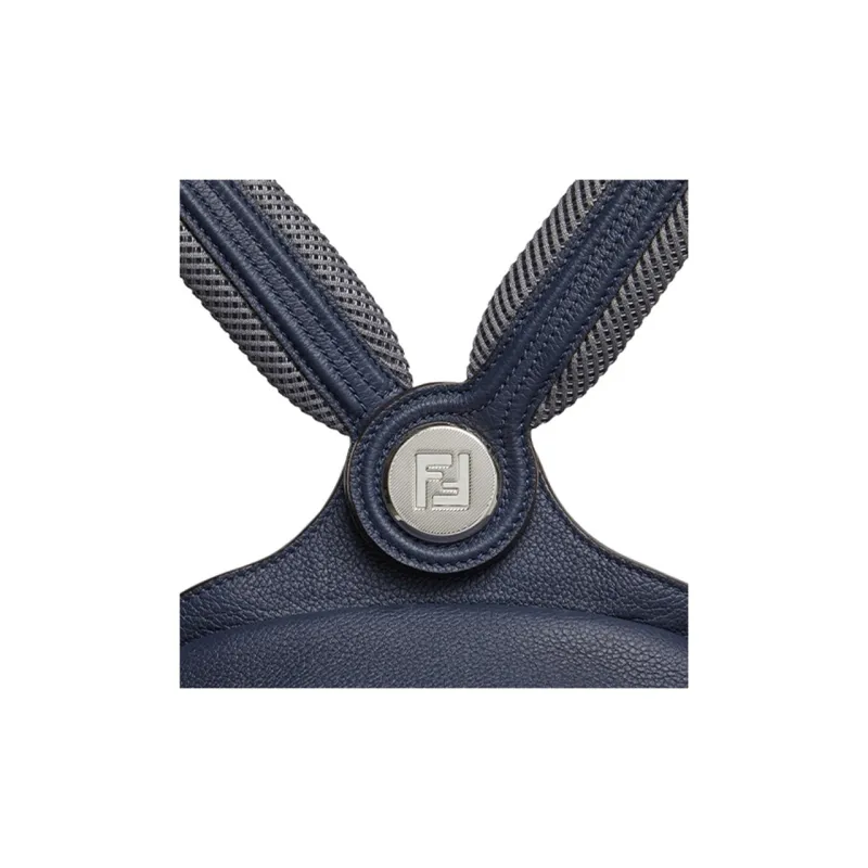FENDI Calfskin Backpack Men's Dark Blue-3