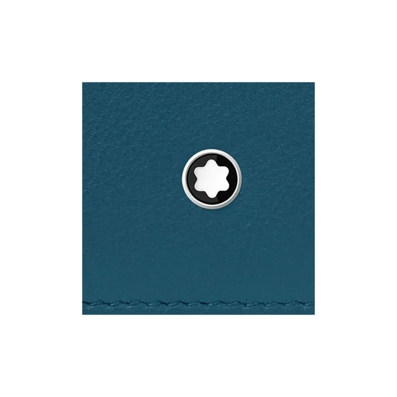 MONTBLANC Calfskin Coin Purse Wallet Men's Blue-3
