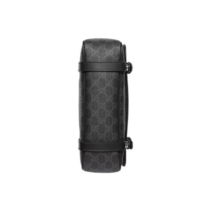 GUCCI Canvas With Leather Binding Canvas Bag, Messenger Bag, Shoulder Bag, Crossbody Bag Regular Men's Black-5