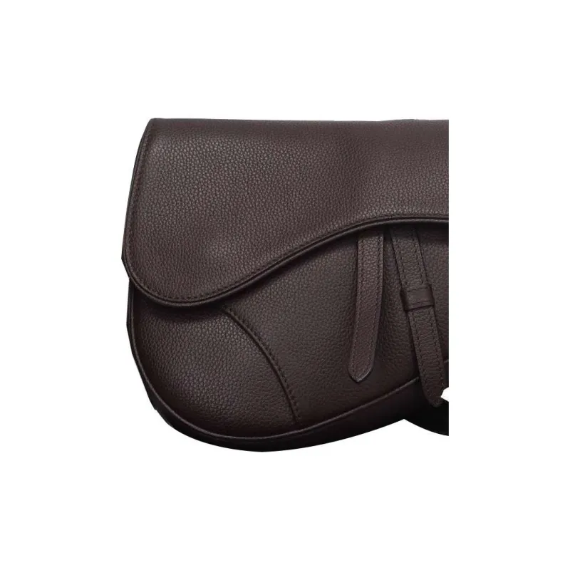 DIOR Saddle Calfskin Saddle Bag Crossbody Bag Unisex Brown-1