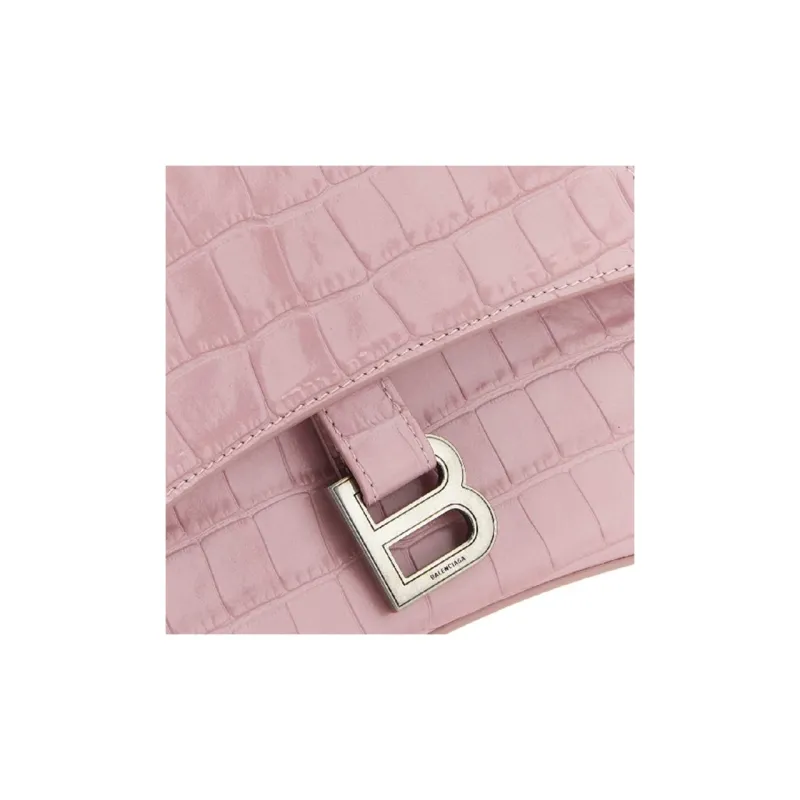Balenciaga Downtown Cow Leather Portable Crossbody Bag Shoulder Bag Women's Pink-3