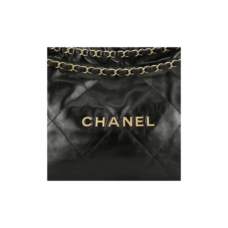 CHANEL 22Bag Leather Handbag, Shoulder Bag Women's Black-5