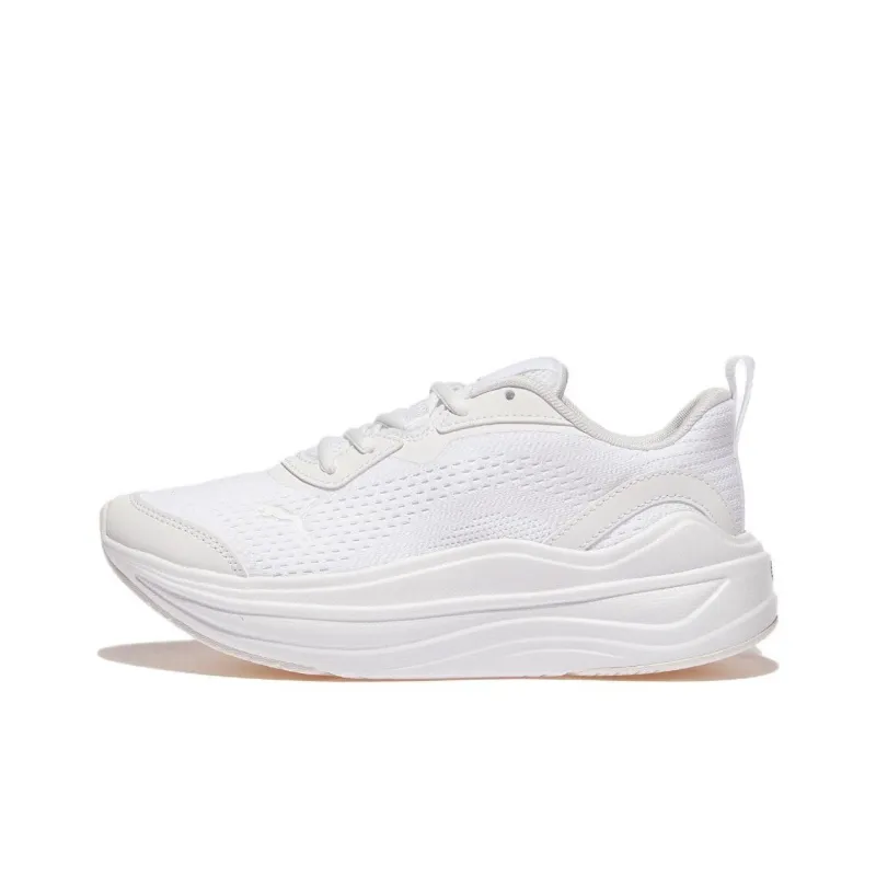 PUMA Softride Anti Slip Wear Resistant Low Top Casual Running Shoes Women's White-0