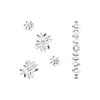 Swarovski Faux Crystal Body Jewelry Unisex White