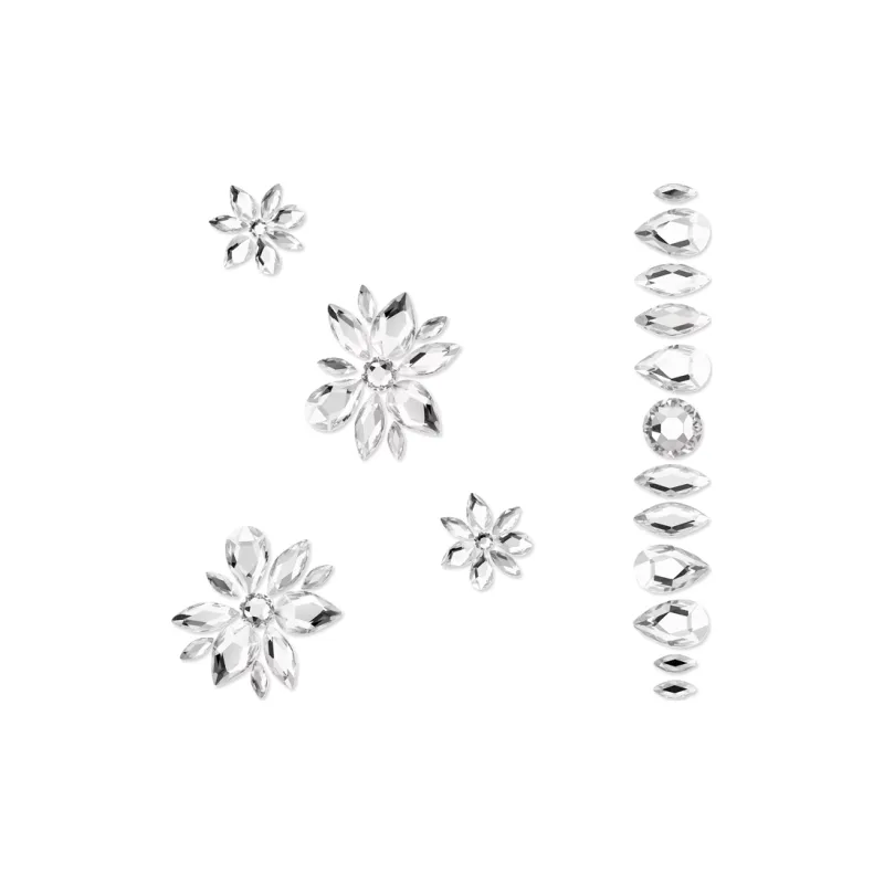 Swarovski Faux Crystal Body Jewelry Unisex White-0
