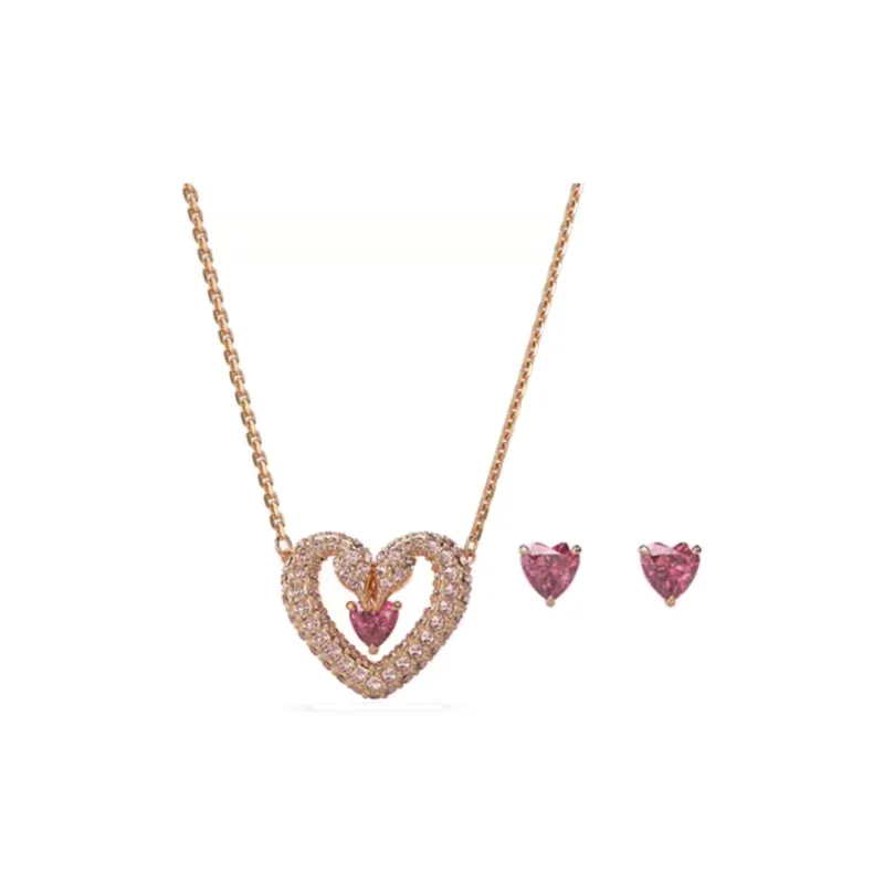 Swarovski Faux Crystal Necklaces Women's Gold-0