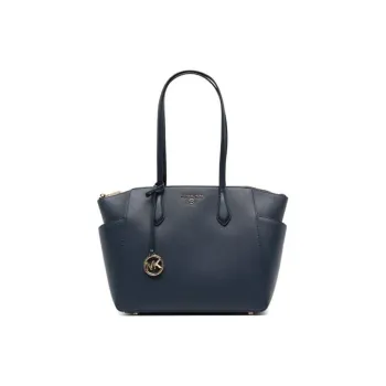 MICHAEL KORS MARILYN Leather One Shoulder Handbag Medium Size Women's Blue
