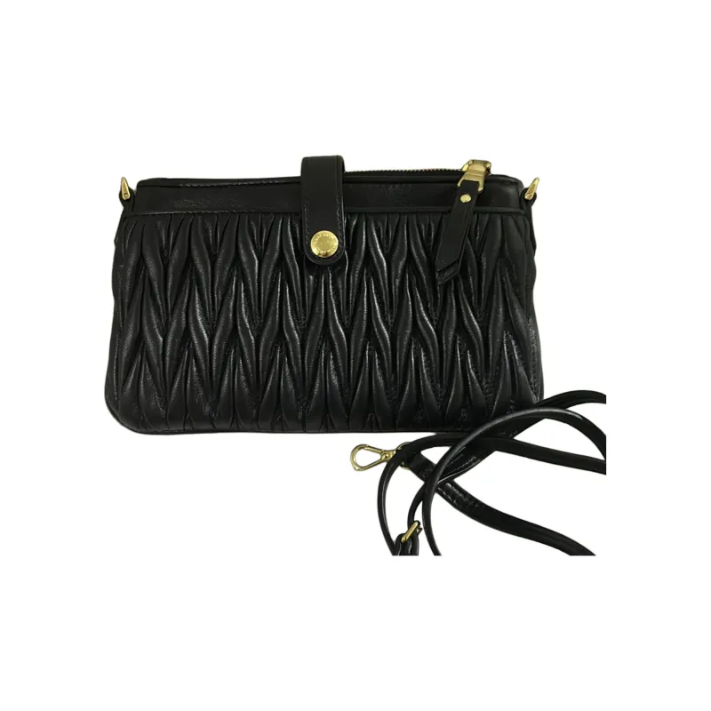 MIU MIU Sheepskin Patchwork With Cow Leather Shoulder Bag Crossbody Bag Women's Black-0